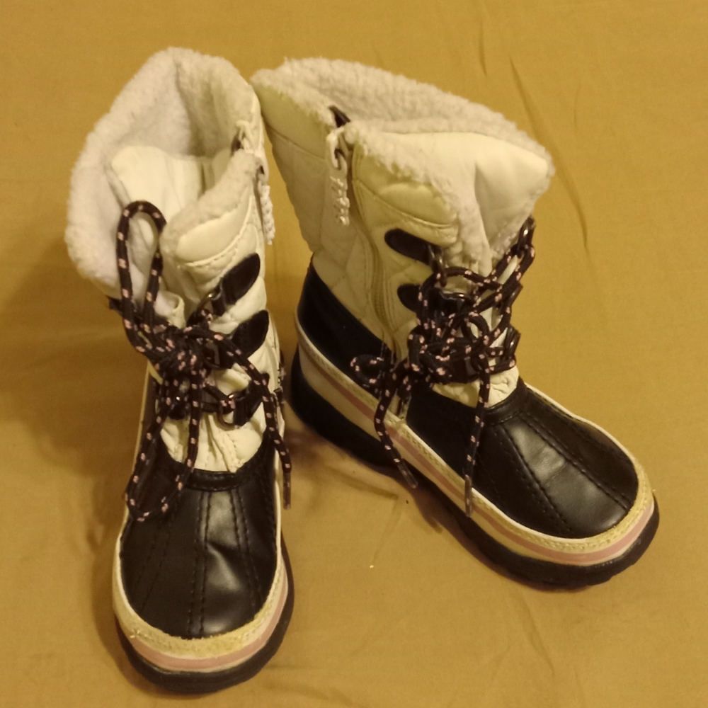TOTES KIDS Girls WINTER SNOW BOOTS Waterproof Black,Pink,  Shoes Size 10